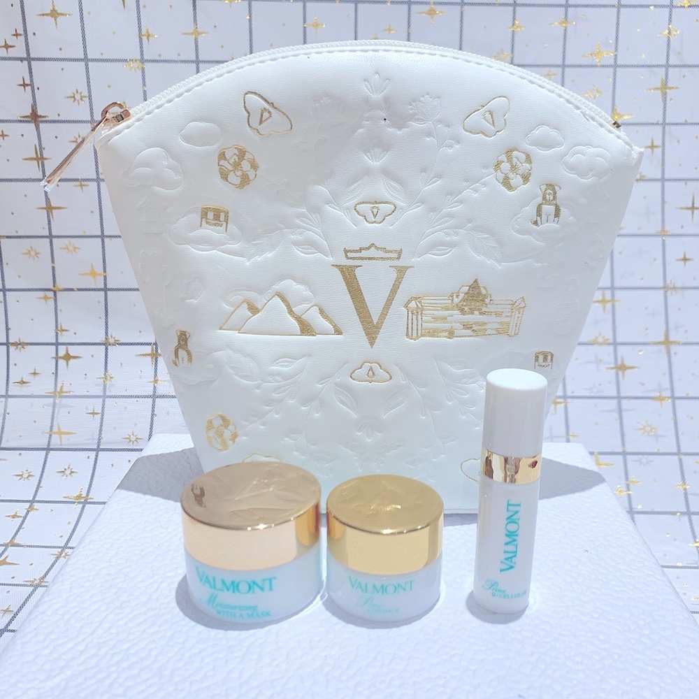 🆕 Valmont Skincare travel Set with cosmetic pouch